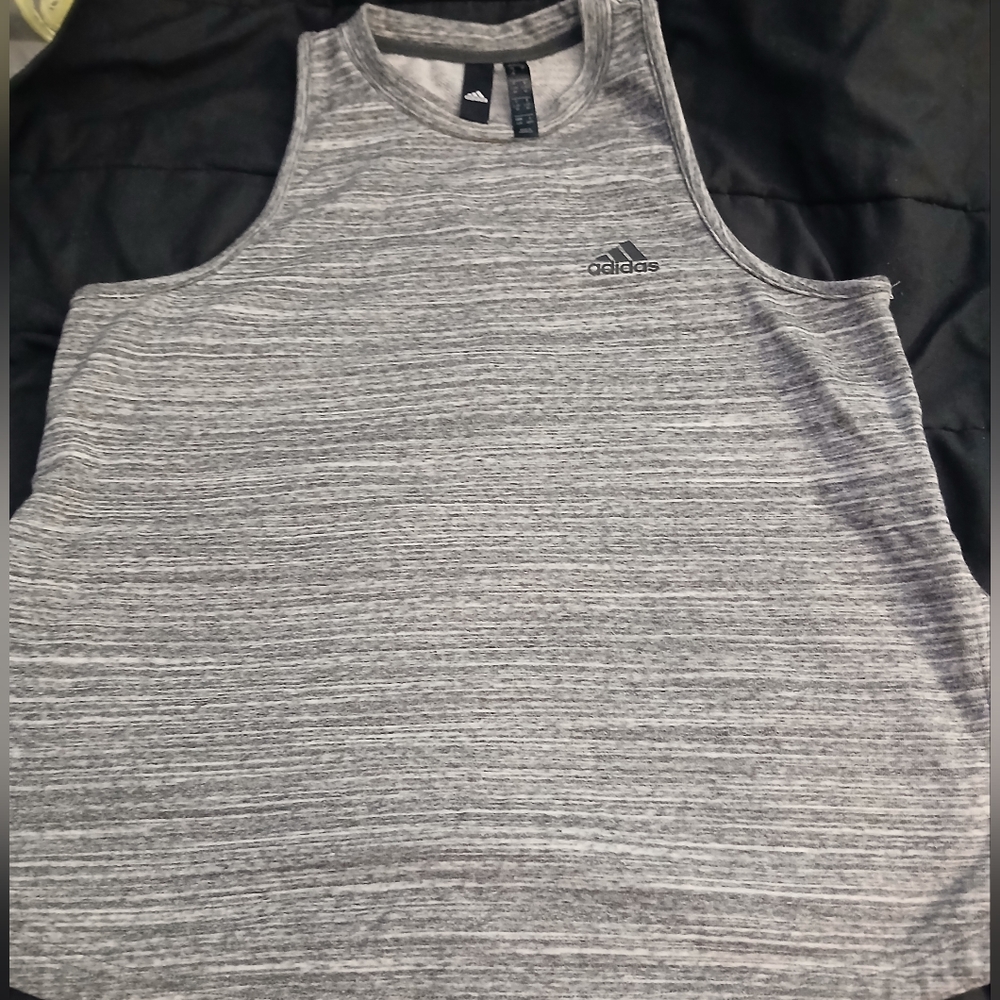 Adidas Heathered Gray Sleeveless Top